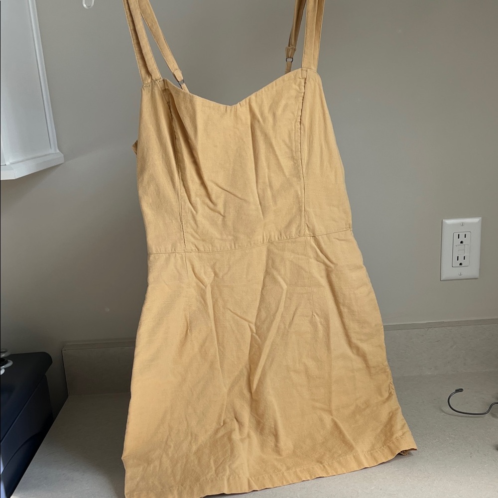 Abercrombie & Fitch Tan Smocked Dress